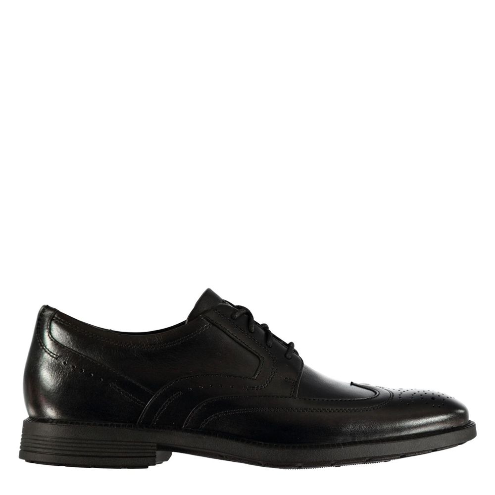 Sapatos Oxford Homem Rockport Modern Wing Pretas,Portugal UNMAD-6873